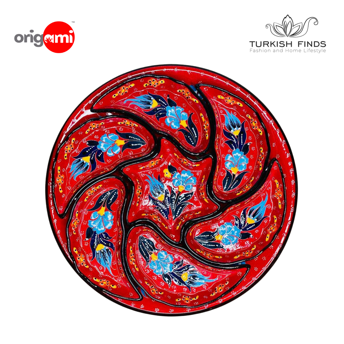 ServingSetPlatter DragonRed